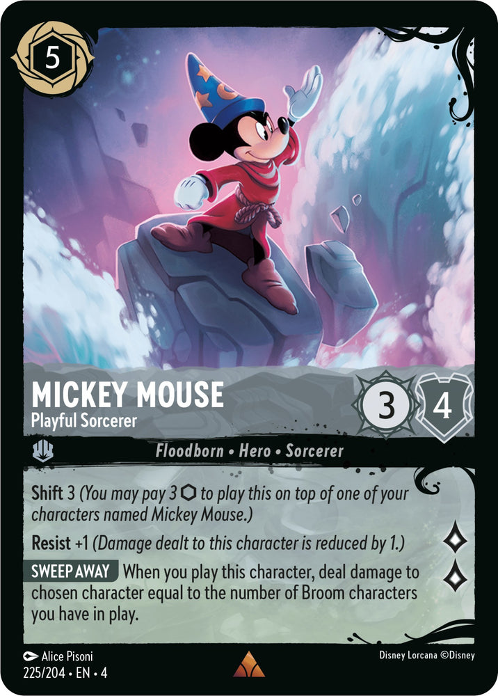 Mickey Mouse - Playful Sorcerer (225/204) (225/204) [Illumineer's Quest: Deep Trouble]