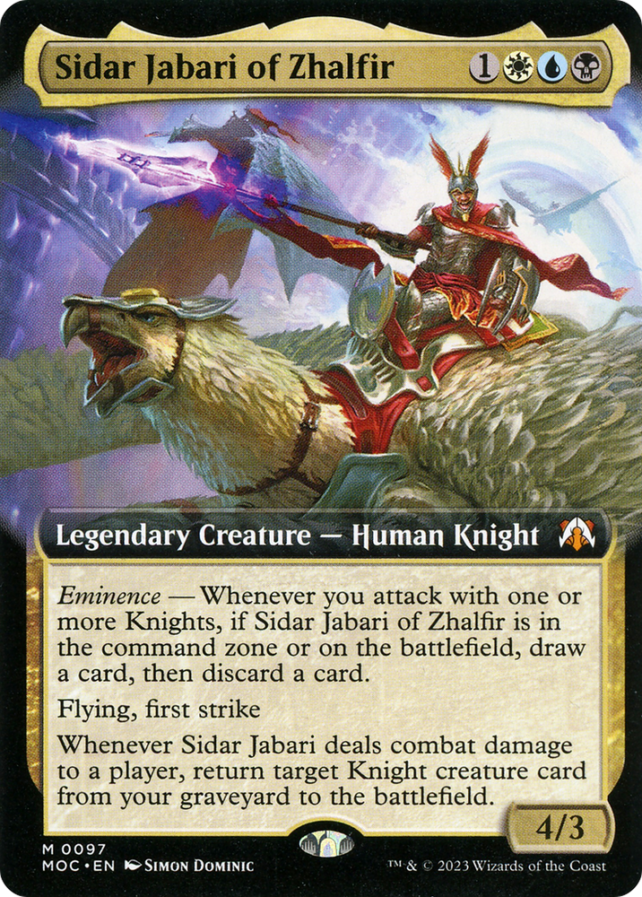 Sidar Jabari of Zhalfir (Extended Art) [March of the Machine Commander]