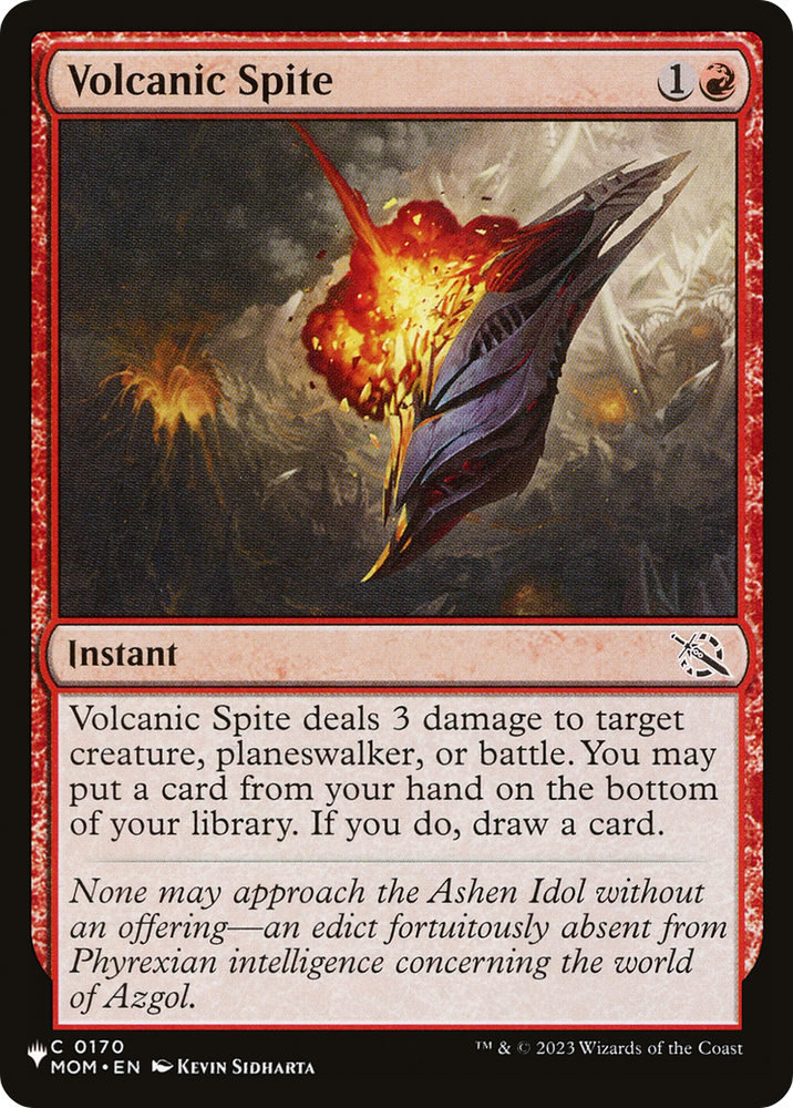 Volcanic Spite [The List Reprints]