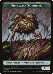 Treasure (20) // Phyrexian Saproling Double-Sided Token [March of the Machine Tokens]