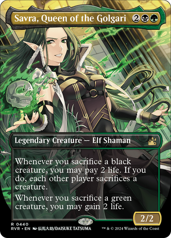 Savra, Queen of the Golgari (Anime Borderless) [Ravnica Remastered]