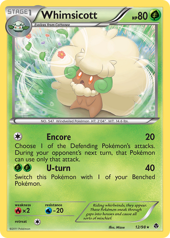 Whimsicott (12/98) [Black & White: Emerging Powers]