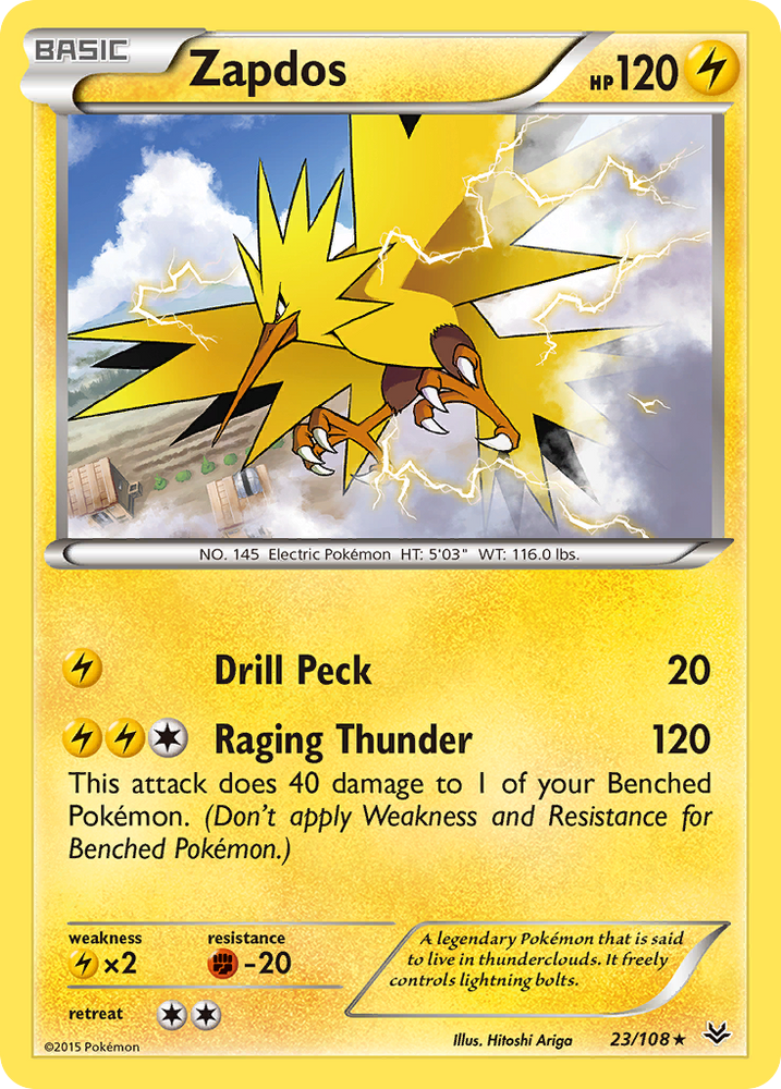 Zapdos (23/108) [XY: Roaring Skies]