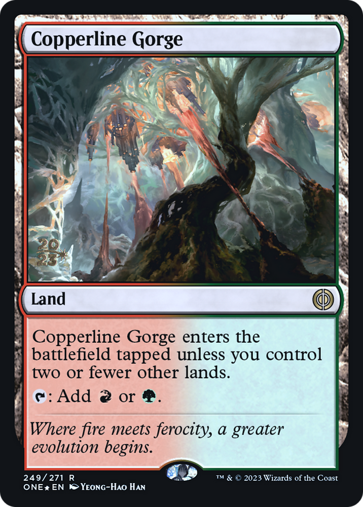 Copperline Gorge [Phyrexia: All Will Be One Prerelease Promos]